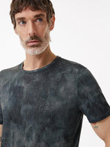 John Varvatos Patino Regular Fit Crew with Lithogram Digital Print
