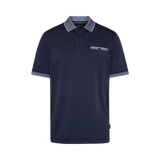 Bugatti Polo shirt with Contrasting Stripes in Navy