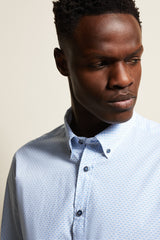 Bugatti Easy Care Long Sleeve Blue Shirt