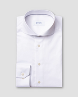 Eton Signature Twill Solid White Super Slim Shirt