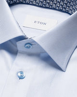 Textured Twill Effect Slim Shirt