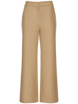 Max Mara Vasaio Wide Leg Pants in Camel