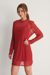 NA-KD Long Sleeve Mini Dress