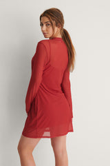 NA-KD Long Sleeve Mini Dress