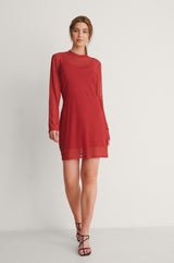 NA-KD Long Sleeve Mini Dress