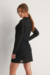 NA-KD Long Sleeve Mini Dress