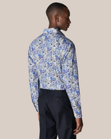 ETON Blue Floral Print Signature Twill Shirt