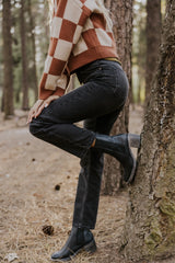 Free People Pacifica Straight Leg Jeans in Black