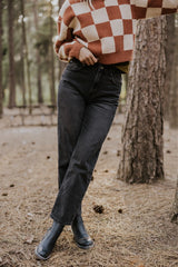 Free People Pacifica Straight Leg Jeans in Black