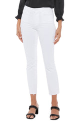 PAIGE Cindy Raw Hem Ankle Jeans in Crisp White