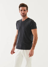 Patrick Assaraf Pima Cotton Stretch V-Neck