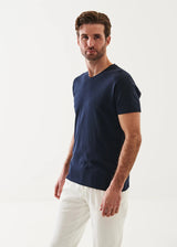 Patrick Assaraf Pima Cotton Stretch V-Neck