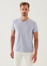 Patrick Assaraf Pima Cotton Stretch V-Neck T-Shirt