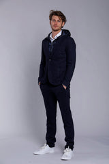 Masons Torino Man Slim Fit Chino Pants with Herringbone Pattern