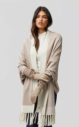 Soia & Kyo CARAMEL leather gloves with knit lining