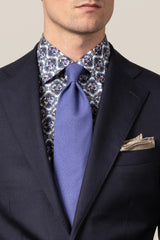 ETON Blue & Purple Bold Medallion Print Slim Fit Shirt