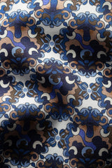 ETON Blue & Purple Bold Medallion Print Slim Fit Shirt