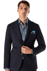 ETON Slim Fit Glass Print Fine Twill Shirt