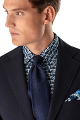 ETON Slim Fit Glass Print Fine Twill Shirt