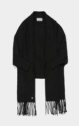 Soia & Kyo MIKU knitted scarfigan with fringe