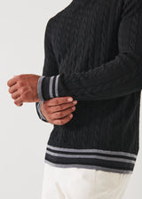 Patrick Assaraf Turtle-Neck Black Sweater