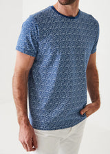 Patrick Assaraf Pima Cotton Stretch Printed T-Shirt
