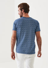 Patrick Assaraf Pima Cotton Stretch Printed T-Shirt