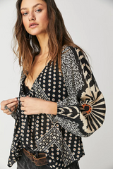 Free People Elena Printed Top