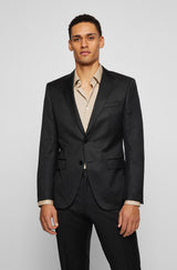BOSS H-Huge single-breasted jacket in virgin-wool serge