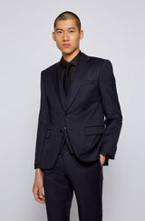 BOSS H-Huge single-breasted jacket in virgin-wool serge
