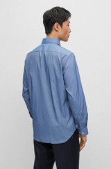 BOSS REGULAR-FIT SHIRT IN PERFORMANCE-STRETCH DOBBY FABRIC