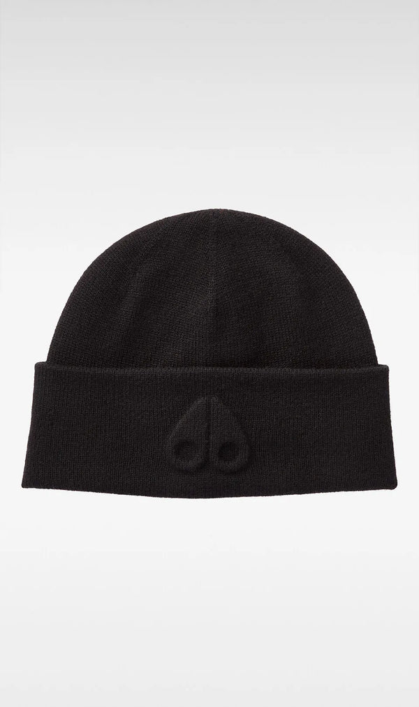 Moose Knuckles Wolcott Toque with Logo in Black