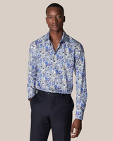 ETON Blue Floral Print Signature Twill Shirt