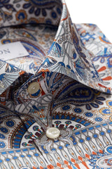 Eton Ancient Paisley Print Twill Shirt