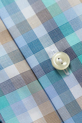 Eton Spring Check Button-Under Shirt