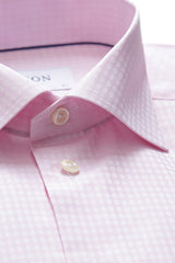 Eton Pink Woven Dots Shirt
