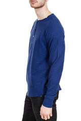 Good Man Brand Soft Slub Henley in Navy