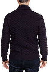 Patrick Assaraf 9 Gauge Merino Popover in Blackcurrant