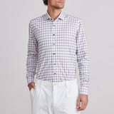 Emanuel Berg Byron Grey Checked 4Flex Shirt