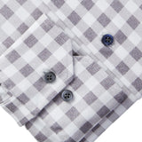 Emanuel Berg Byron Grey Checked 4Flex Shirt