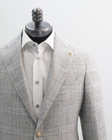 Tagliatore Light Grey Plaid Blazer