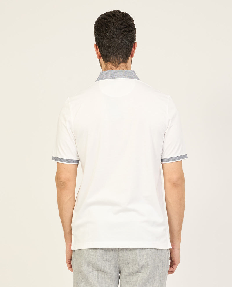 Bugatti White Polo Shirt with pockets