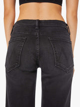 Mother The Mid Rise Rambler Zip Flood Jeans Spiked Hair Art Flair