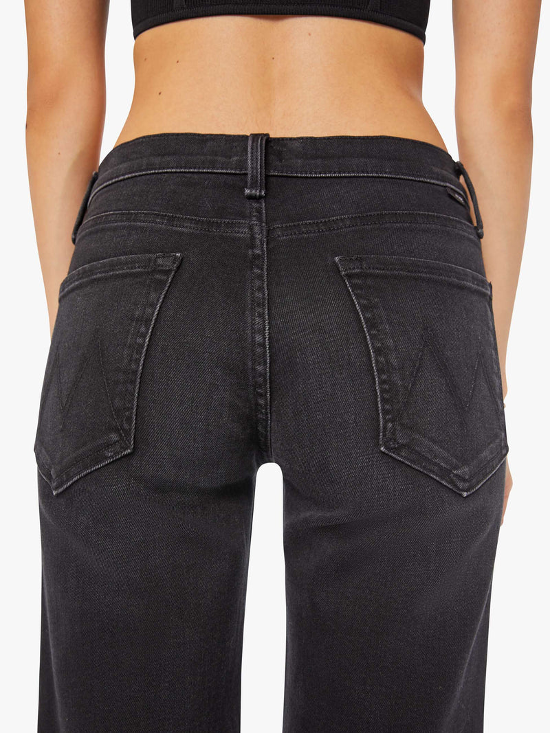 Mother The Mid Rise Rambler Zip Flood Jeans Spiked Hair Art Flair
