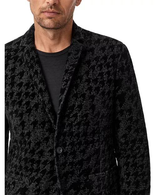 JOHN VARVATOS HOUNDSTOOTH KNIT BLAZER