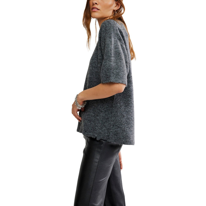 Free People Margot Sweater Tee Charcoal