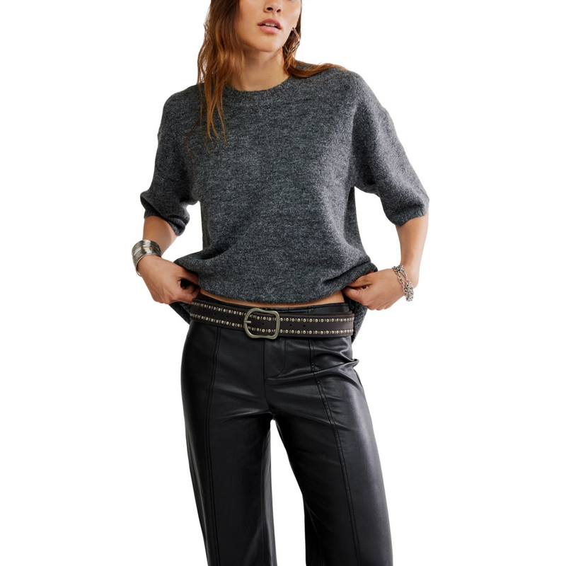 Free People Margot Sweater Tee Charcoal