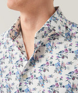 Eton Slim Fit Dress Shirt with Lively Floral Print