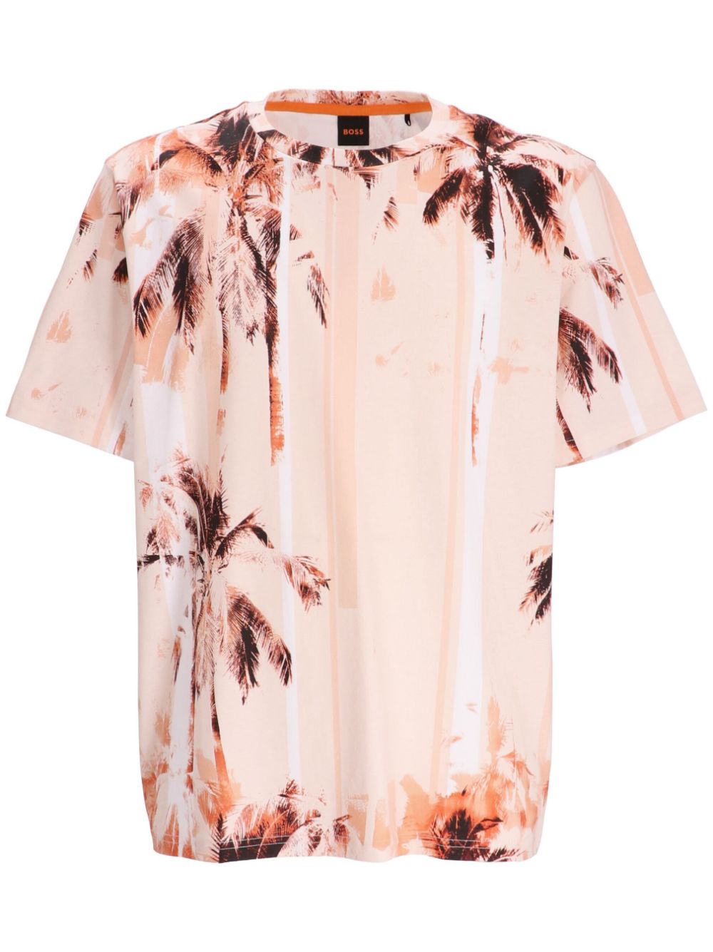 BOSS Palm Trees Summer Tee Dark Orange M