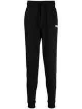 BOSS Cotton Black Pants With Contrast Logo